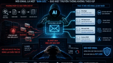 AI đang khiến email lừa đảo vượt qua mọi lớp bảo mật, chuyên gia lên tiếng cảnh báo