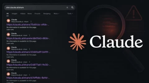 Liên kết chia sẻ hội thoại Claude bị Google lập chỉ mục, làm lộ nội dung nhạy cảm