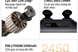 Xiaomi ra mắt súng massage 3 đầu, lực đẩy 25kg, pin 31 ngày
