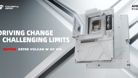 Colorful iGame X870E Vulcan W OC trình làng: Bo mạch chủ tone trắng "chuyên trị" ép xung, từng vượt 9000 MT/s với RAM CXMT