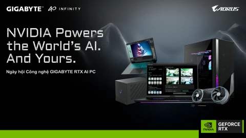 GIGABYTE RTX AI PC DAY 2026: Cơ hội trải nghiệm hệ sinh thái AI PC thế hệ mới, đấu giá laptop giá sốc cùng loạt quà tặng hấp dẫn