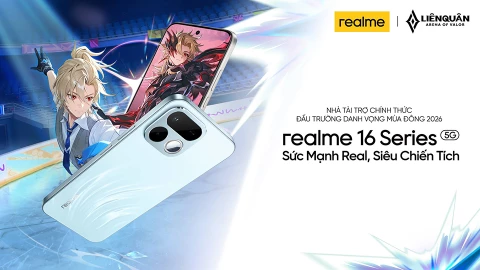 realme tài trợ Đấu Trường Danh Vọng Mùa Đông 2026, tiếp tục đồng hành Team Flash Liên Quân Mobile