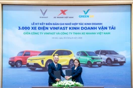 Thêm một hãng vận tải mua 3.000 ô tô điện VinFast để chạy dịch vụ