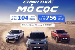 VinFast chính thức nhận đặt cọc xe bán tải điện VF Wild: ưu đãi tới 104 triệu đồng, giao xe cuối tháng 10