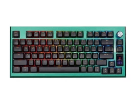 Bàn phím cơ Trung Quốc vỏ nhôm, có màn hình màu và núm xoay, switch Kailh