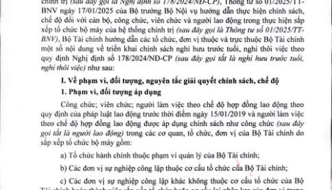 Hướng dẫn chi tiết nghỉ theo Nghị định 178 thuộc Bộ Tài chính