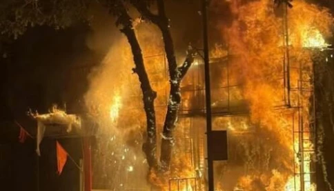 ******* sau khi cãi nhau với vợ lúc say rượu, cháy cả nhà hàng xóm