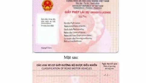 Giấy phép lái xe mới do Bộ Công an cấp