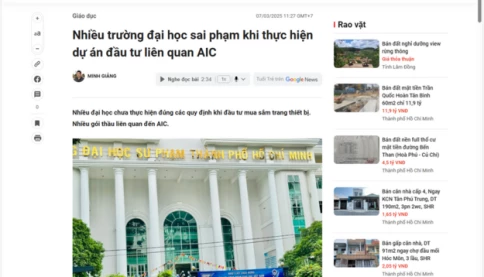 Nóng! Nhiều trường đại học sai phạm khi thực hiện dự án đầu tư liên quan AIC