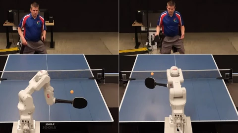 Robot AI có thể phản xạ đánh bóng nhanh như con người dù mới chỉ trình độ nghiệp dư