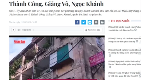 Cải tạo xây mới các khu tập thể Thành Công, Giảng Võ, Ngọc Khánh 40  tầng: Hạ nhiệt giá chung cư Hà Nội?
