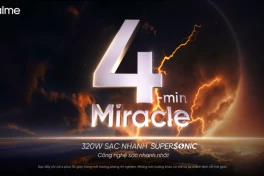 realme trình làng công nghệ sạc nhanh siêu âm tới 320W cho điện thoại, sạc được cả laptop, chỉ trong 4 phút đầy viên pin 4.400 mAh