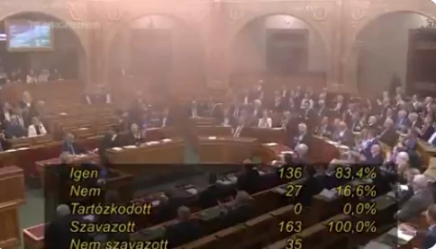 Hungary thông quá luật cấm sự kiện Pride, một số nghị sĩ phản đối đốt khói nhiều màu mù mịt ngay trong nghị trường