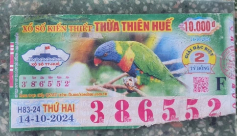 Chủ nhân tờ vé số trúng giải đặc biệt 2 tỷ đồng bị rách ở Huế thắng kiện