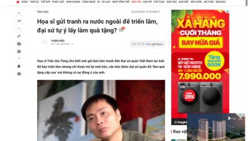 Thực hư vụ họa sĩ gửi tranh để triển lãm, đại sứ tự ý lấy làm quà tặng