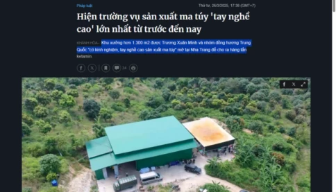 Choáng với hình ảnh khu xưởng sản xuất ma túy lớn chưa từng có do nhóm đồng hương Trung Quốc tổ chức ở Nha Trang