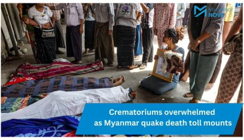 Lò hỏa táng quá tải, các gia đình ở Mandalay 'buộc phải hỏa táng người thân trên phố'