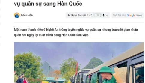 Thanh niên 19 tuổi bị phạt 62,5 triệu đồng vì trốn nghĩa vụ quân sự, sang Hàn Quốc du học tự túc