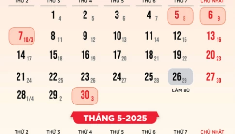 Lịch nghỉ Giỗ tổ Hùng vương, 30/4 và 1/5/2025: Tháng Tư nghỉ như nghỉ Tết ❗️❗️❗️