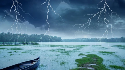 Chuyện gì xảy ra khi sét đánh xuống hồ nước?