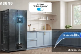 Samsung ra mắt tủ lạnh Side by Side trang bị công nghệ AI tại Việt Nam giúp tiết kiệm điện năng