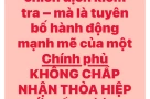 Chính phủ không chấp nhận thoả hiệp với bất lương