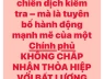 Chính phủ không chấp nhận thoả hiệp với bất lương