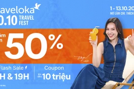 Traveloka giảm tới 50% giá vé máy bay và khách sạn trong nửa đầu tháng 10