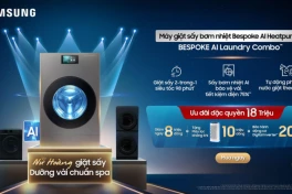 Máy giặt sấy bơm nhiệt Samsung Bespoke AI Heatpump chính thức mở đặt trước tại Việt Nam, nhiều công nghệ AI độc đáo