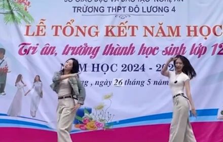 🎉 Một tiết mục văn nghệ trong lễ tổng kết tại Trường THPT Đô Lương 4, Nghệ An