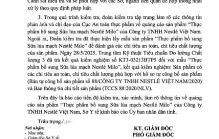 Sữa Milo được minh oan: Sở Y tế Đồng Nai xác nhận chất lượng