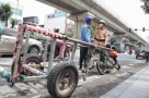Hà Nội tăng cường xử lý xe ba, bốn bánh tự chế và chở hàng cồng kềnh tại Hà Đông