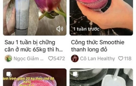 'Ép cân' cấp tốc bằng sinh tố thanh long