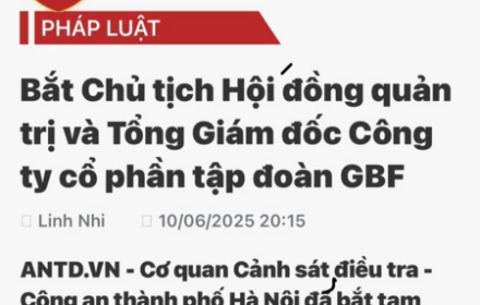 Nóng! Bắt Vũ Hồng Quân  Chủ tịch và Tổng Giám đốc GBF Group