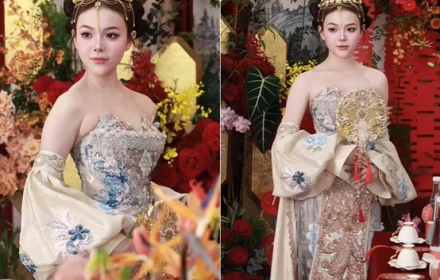 Thân thế cô dâu Sài Gòn đội vương miện làm từ 10 cây vàng