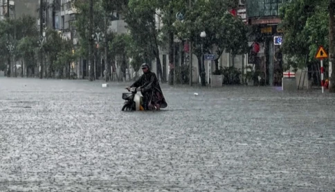Thành phố Bắc Giang ngập sâu