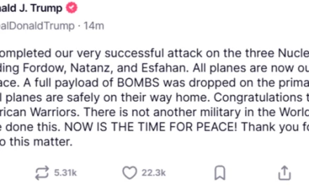 Tổng thống Trump: Mỹ đã không kích ba cơ sở hạt nhân Iran