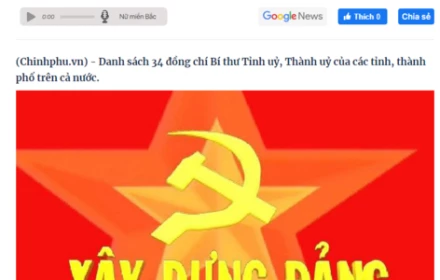Mới nhất: Danh sách bí thư 34 tỉnh ủy, thành ủy