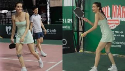Hồ Ngọc Hà mặc váy không thể ngắn hơn đi đánh pickleball, CĐM nhức mắt tưởng mới xuống khỏi giường