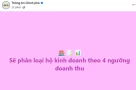 Hộ kinh doanh xem mình thuộc diện nào trong 4 ngưỡng doanh thu?