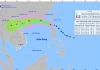 Bão Wipha vào Biển Đông thành bão số 3, khả năng di chuyển về hướng vịnh Bắc Bộ