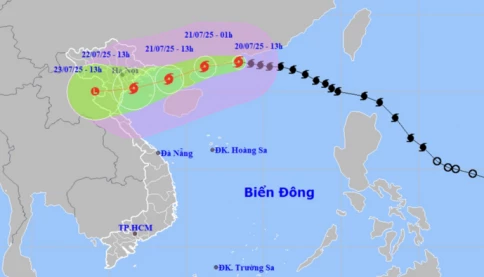 Bão Wipha mạnh lên cấp 12 giật cấp 15, hướng vào Quảng Ninh - Thanh Hóa