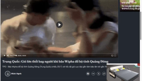 Gió lớn thổi bay người khi bão Wipha đổ bộ Trung Quốc, hãy cảnh giá khi bão càn quét