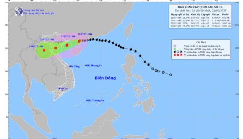 Tin mới nhất bão số 3 Wipha: Cách Quảng Ninh-Hải Phòng 233km, sắp vào vịnh Bắc Bộ
