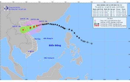 Bão số 3 Wipha mạnh thêm 1 cấp, cách Hưng Yên 280km - Ninh Bình 310km