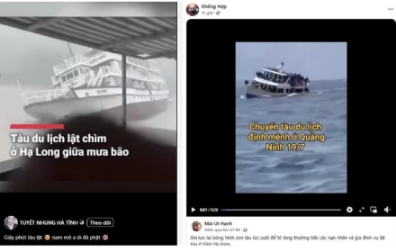 Câu view bất chấp từ vụ lật tàu Vịnh Xanh 58