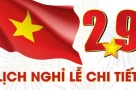 Lịch nghỉ lễ Quốc khánh 2025 và lịch trình diễu binh diễu hành 2/9