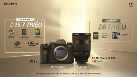 Máy ảnh flagship Sony Alpha 1 II và ống kính zoom G Master FE 28-70mm đầu tiên với khẩu độ cố định F2 trình làng tại Việt Nam
