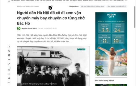 Người dân Hà Nội đổ xô đi xem vận chuyển máy bay chuyên cơ từng chở Bác Hồ
