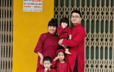 Cặp đôi Đà Nẵng gây sốt mạng khi 3 con đều sinh thường vào ngày 5/9 😍